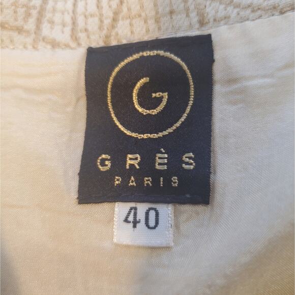Gres Paris Acrylic Viscose Blend Elegant Designer Vintage Suit Sz 40 ~ Sz 2 US - Picture 11 of 16